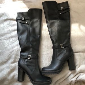Black knee high boots